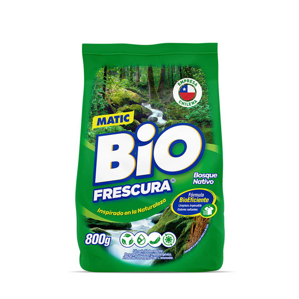 Detergente Polvo Verde Bio Frescura Bolsa 800g