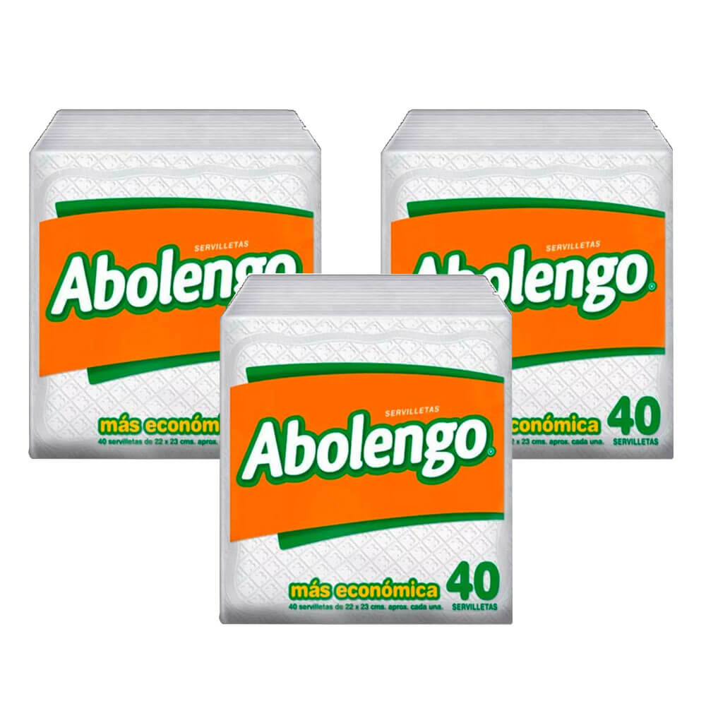 [7806500241294] Pack 3 un.  40 Servilleta Abolengo