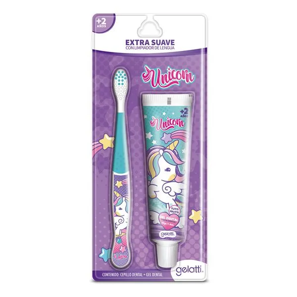 Pasta de dientes Unicornio 50ml + Cepillo Dental