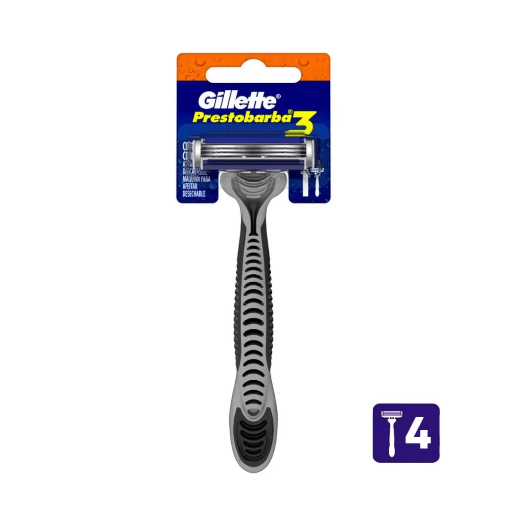 Pack Gillette Prestobarba 3 hojas 4un