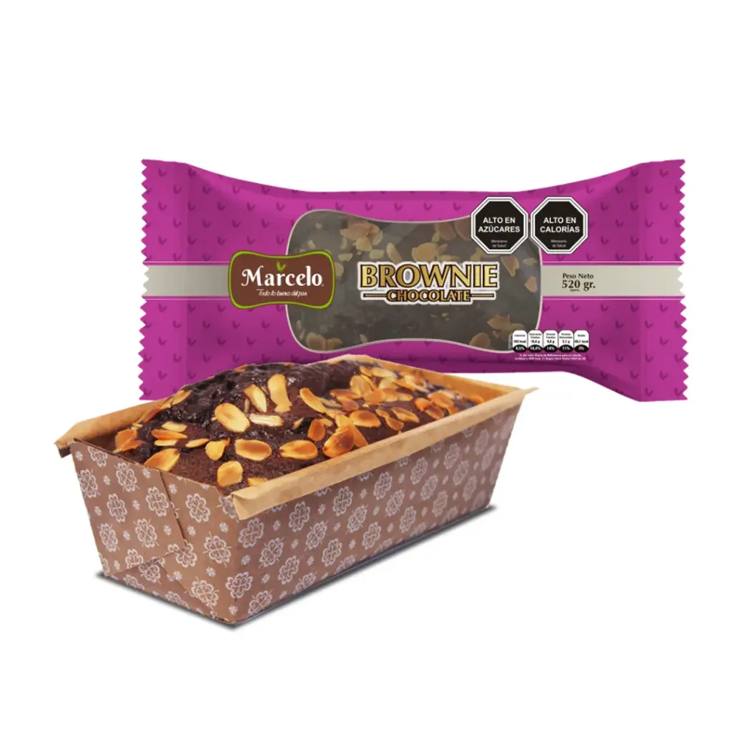 Queque Brownie con Almendras Marcelo 520g
