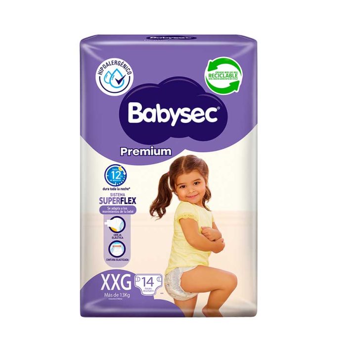 Pañales Babysec XXG Premium 14un