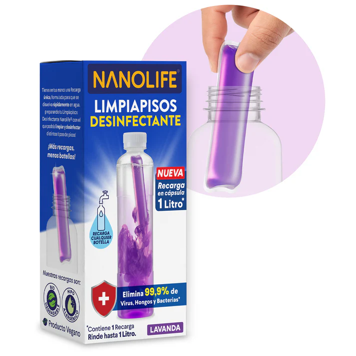 Recarga Limpia Piso Desinfectante Lavanda Nanolife